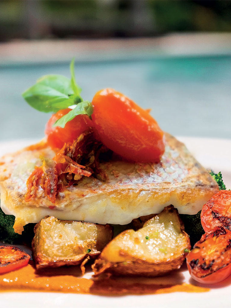 (MFW105) Spanish Baked Fish, Romesco Salsa & Roasted
